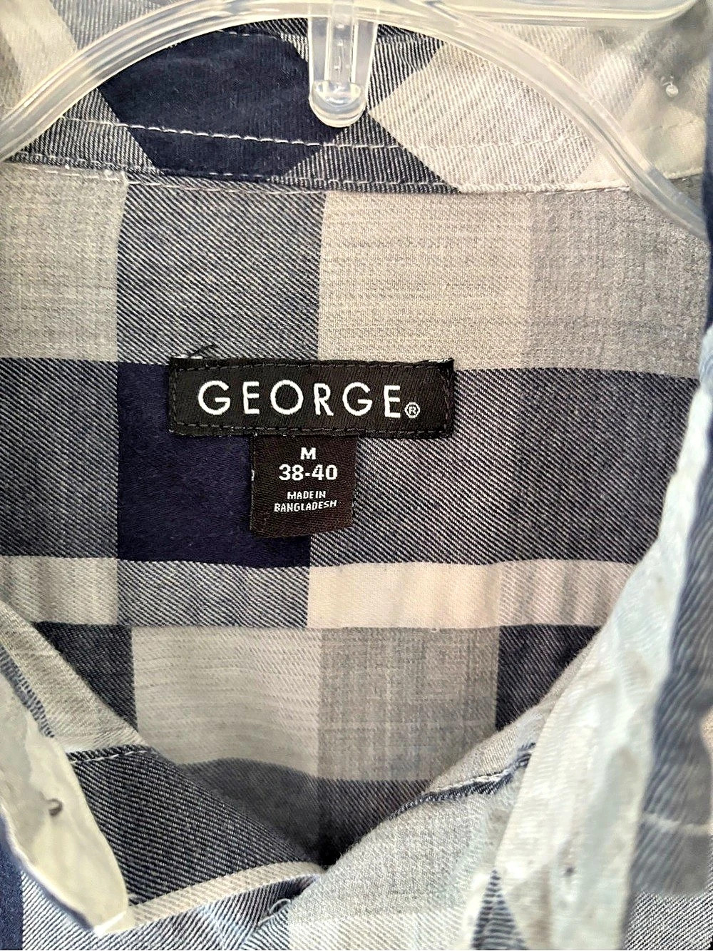 George Plaid Ruffle Hem Button Down Size Medium - Picture 3 of 3